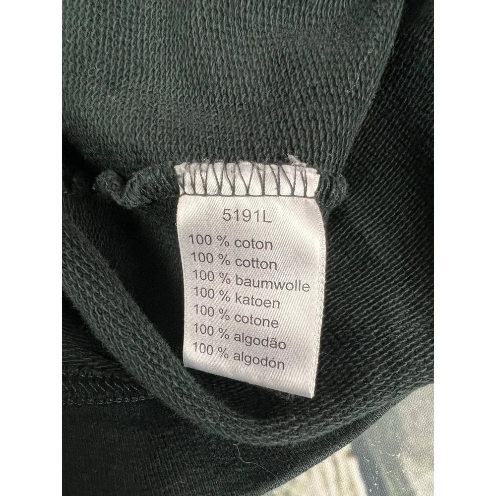 Lacoste Mens Black Quarter Zip Snap Pullover Cotton Sweatshirt Size 5 L 5191L
